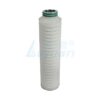PTFE membrane pleated water filter cartridge with internal stainless steel reinforcing ring