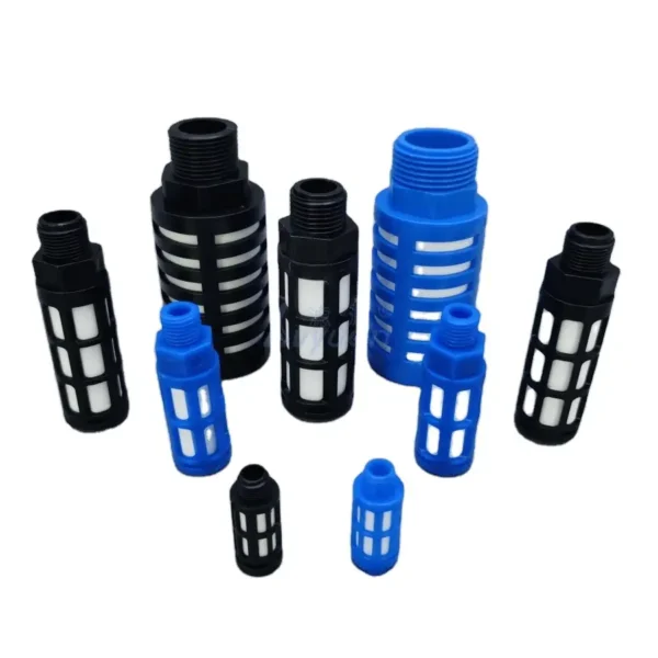 Exhaust control pneumatic PE plastic silencer muffler