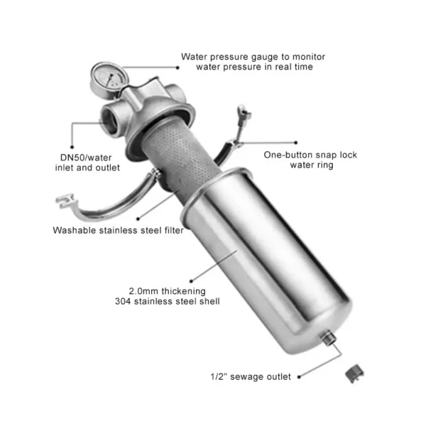 Single Cartridge Stainless Steel Filter Housing