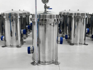 Caixa de filtro de mangas em aço inoxidável