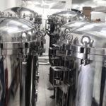 Configuração do alojamento do filtro para as linhas de filtração do produto final numa cervejaria