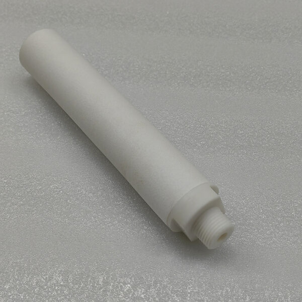 Elemento silenciador de filtro de plástico poroso sinterizado com rosca